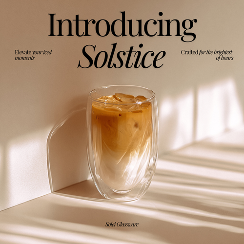 Solei Solstice Cup — 15 oz Double Wall Glass Cup